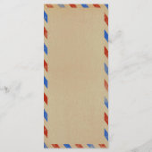 Het  Collectie van het Airmail Wedding Menu (Achterkant)