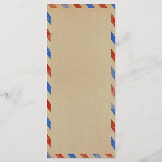 Het  Collectie van het Airmail Wedding Menu (Achterkant)