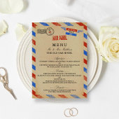 Het  Collectie van het Airmail Wedding Menu