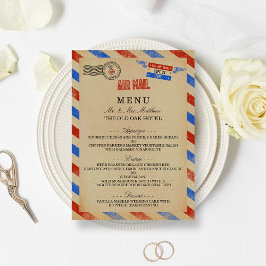 Het  Collectie van het Airmail Wedding Menu