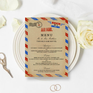Het  Collectie van het Airmail Wedding Menu