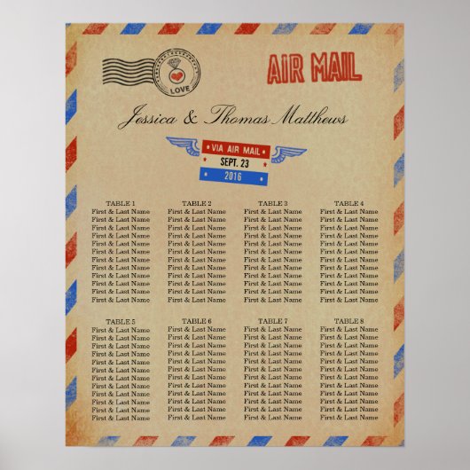 Het  Collectie van het Airmail Wedding Poster (Voorkant)