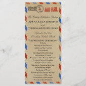 Het  Collectie van het Airmail Wedding Programmakaart (Voorkant)