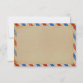 Het  Collectie van het Airmail Wedding RSVP Kaartje (Achterkant)