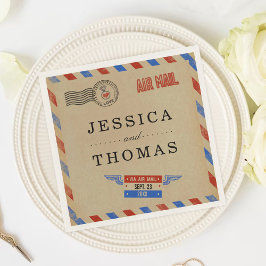 Het  Collectie van het Airmail Wedding Servetten