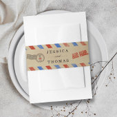 Het  Collectie van het Airmail Wedding Uitnodigingen Wikkel