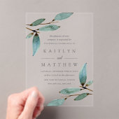 Het Collectie van het botanische Bliss Wedding Acryl Uitnodigingen (Insitu (Draagbaar))