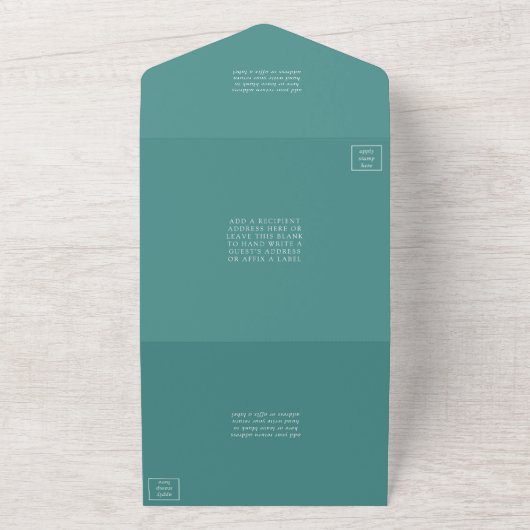 Het Collectie van het botanische Bliss Wedding All In One Uitnodiging (Buitenkant)