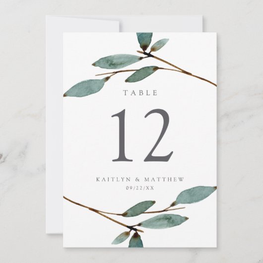 Het Collectie van het botanische Bliss Wedding Kaart (Voorkant)