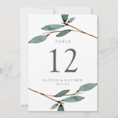 Het Collectie van het botanische Bliss Wedding Kaart (Achterkant)