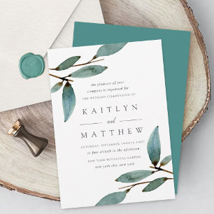 Het Collectie van het botanische Bliss Wedding Kaart