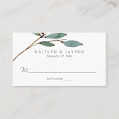 Het Collectie van het botanische Bliss Wedding Plaatskaartje (Voorkant)