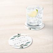 Het Collectie van het botanische Bliss Wedding Ronde Kartonnen Onderzetter (Insitu)