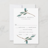 Het Collectie van het botanische Bliss Wedding RSVP Kaartje (Voorkant)