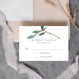 Het Collectie van het botanische Bliss Wedding RSVP Kaartje