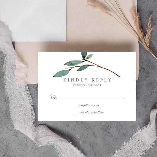 Het Collectie van het botanische Bliss Wedding RSVP Kaartje