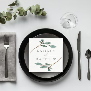 Het Collectie van het botanische Bliss Wedding Servet