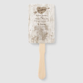 Het Collectie van het carved Heart Wedding Program Handwaaier (Voorkant)