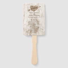 Het Collectie van het carved Heart Wedding Program Handwaaier