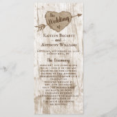 Het Collectie van het carved Heart Wedding Program Programmakaart (Voorkant)