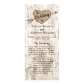 Het Collectie van het carved Heart Wedding Program Reclamekaart (Voorkant)