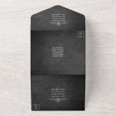 Het  Collectie van het Chalkboard Wedding All In One Uitnodiging (Buitenkant)