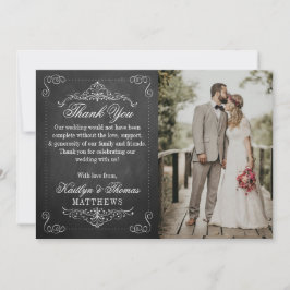 Het Collectie van het Chalkboard Wedding Bedankkaart
