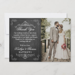 Het  Collectie van het Chalkboard Wedding Bedankkaart
