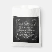 Het Collectie van het Chalkboard Wedding Bedankzakje (Voorkant)
