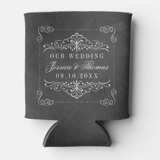 Het  Collectie van het Chalkboard Wedding Blikjeskoeler (Voorkant)