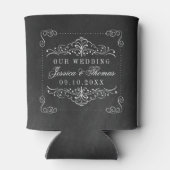Het Collectie van het Chalkboard Wedding Blikjeskoeler (Achterkant)