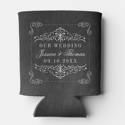 Het Collectie van het Chalkboard Wedding Blikjeskoeler (Achterkant)