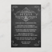 Het  Collectie van het Chalkboard Wedding Informatiekaartje (Voorkant)