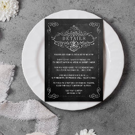 Het Collectie van het Chalkboard Wedding Informatiekaartje