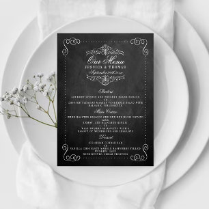 Het  Collectie van het Chalkboard Wedding - Menus Menu