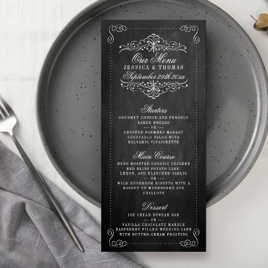 Het Collectie van het Chalkboard Wedding - Menus Menu