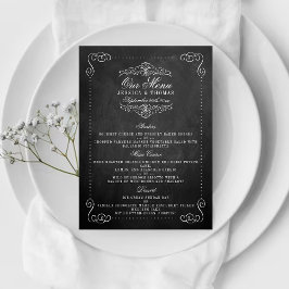 Het Collectie van het Chalkboard Wedding - Menus Menu