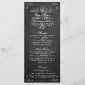 Het Collectie van het Chalkboard Wedding - Menus Menu (Voorkant)