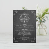 Het  Collectie van het Chalkboard Wedding - Menus Menu (Staand voorkant)