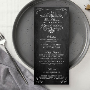 Het Collectie van het Chalkboard Wedding - Menus Reclamekaart