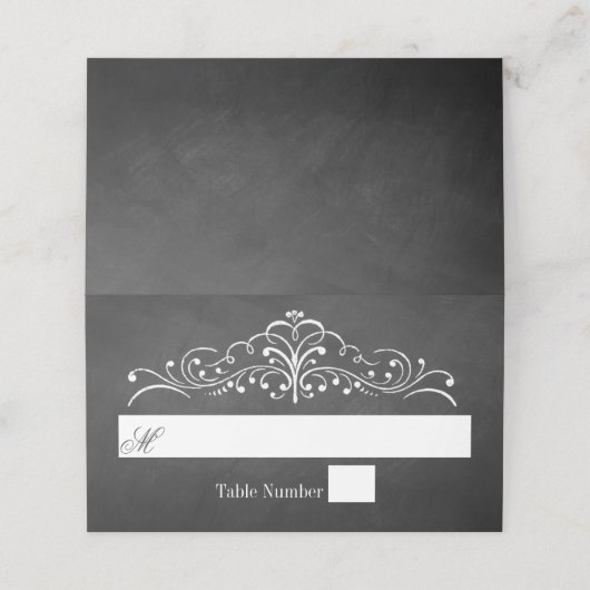 Het  Collectie van het Chalkboard Wedding Plaatskaartje (Buitenkant ongevouwen)