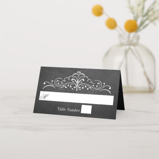 Het  Collectie van het Chalkboard Wedding Plaatskaartje (Voorkant)