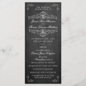 Het  Collectie van het Chalkboard Wedding - Progra Programmakaart (Voorkant)