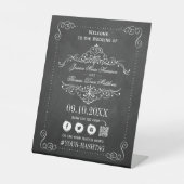 Het Collectie van het Chalkboard Wedding Reclamebord Met Voetstuk (Voorkant)