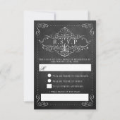 Het  Collectie van het Chalkboard Wedding RSVP Kaartje (Voorkant)