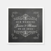 Het Collectie van het Chalkboard Wedding Servet (Voorkant)
