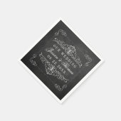 Het Collectie van het Chalkboard Wedding Servet (Hoek)