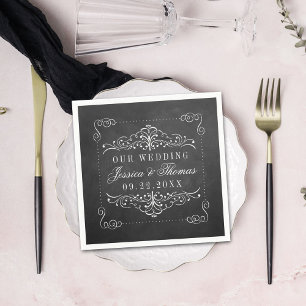 Het  Collectie van het Chalkboard Wedding Servet