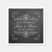 Het  Collectie van het Chalkboard Wedding Servetten (Voorkant)