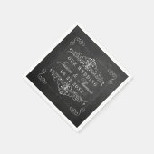 Het  Collectie van het Chalkboard Wedding Servetten (Hoek)